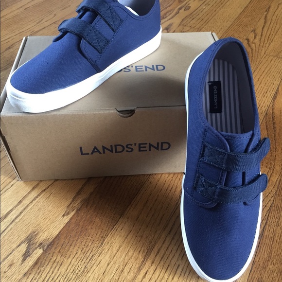 Lands' End Shoes - NIB Lands' End Velcro Sneakers Women 9 Big Boys 7